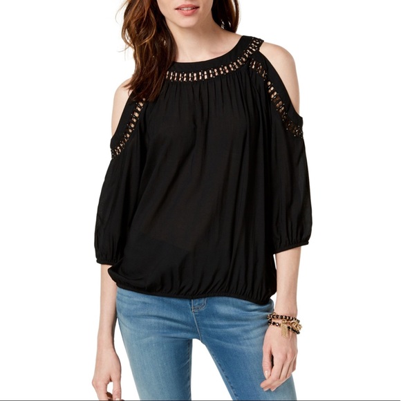 NWT INC Cold Shoulder Blouse - Picture 1 of 8